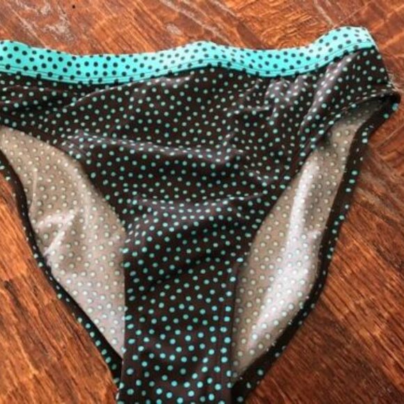 NWT * KIM ROGERS Swimsuit *Lime Brown Turquoise TANKINI Top + BIKINI Bottoms ~ S - Picture 6 of 7